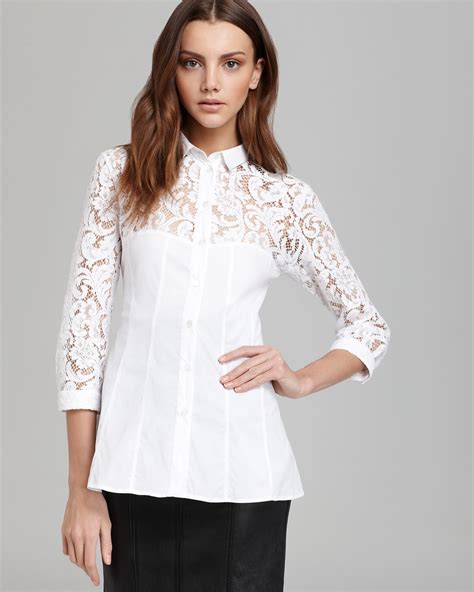 burberry white blouse